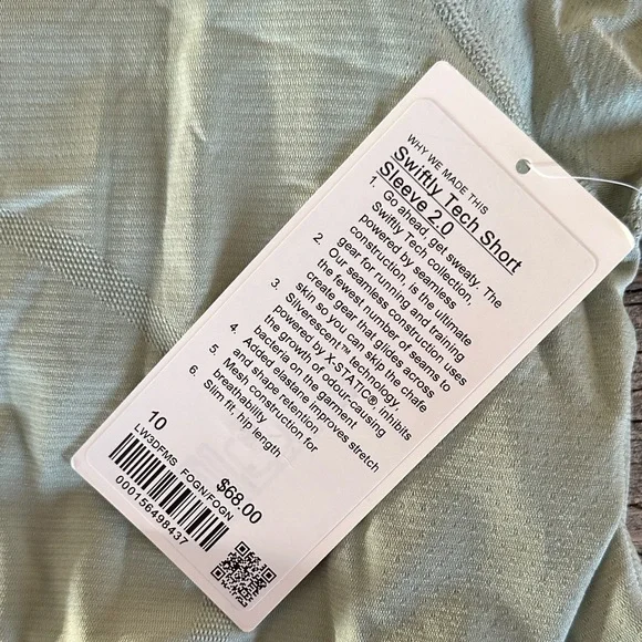 Lululemon Light Green swiftly tech short sleeve hip length NWT - Picture 3 of 3